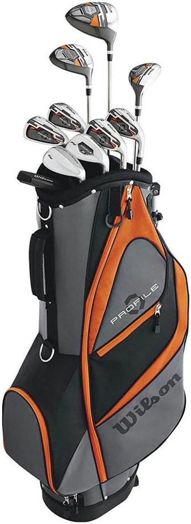 Alt view image 2 of 7 - Wilson Profile XD Teen Right Handed Complete Golf Club Set with Bag, Orange
