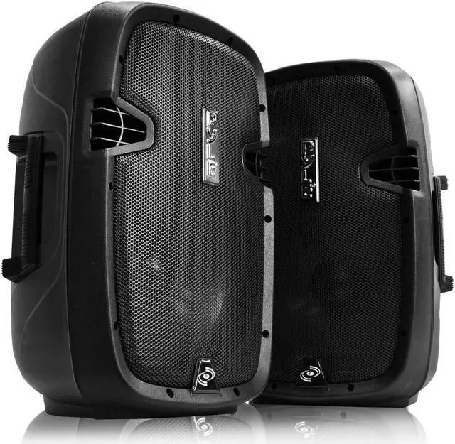Alt view image 6 of 20 - Pyle Active Passive Bluetooth PA Dual Loudspeaker Sound System Kit & Microphones