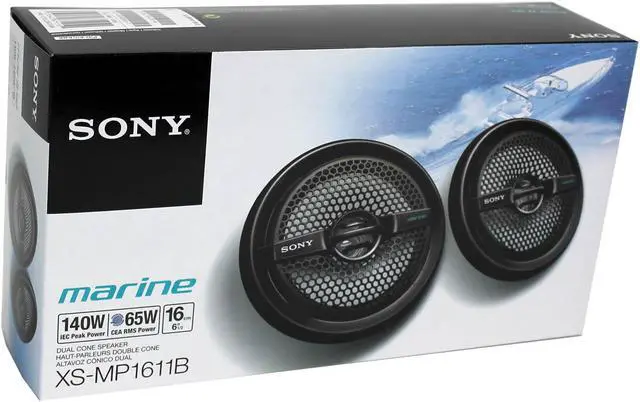 Alt view image 7 of 19 - Sony XS-MP1611B 6.5" 140W Dual Cone ATV/UTV Speakers Stereo Black, 2 Pack