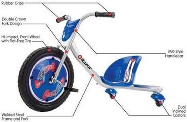 Alt view image 2 of 10 - Razor Rip Rider 360 Drifting Ride-On Kids/Children Tricycle - Blue | 20036542