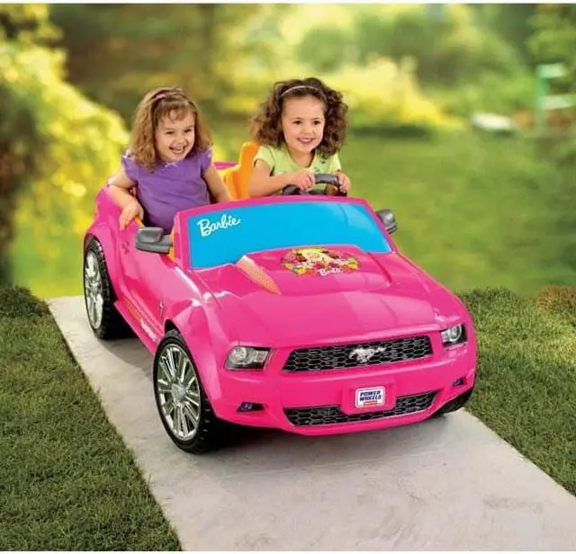 Alt view image 8 of 13 - Fisher-Price Power Wheels Barbie Ford Mustang