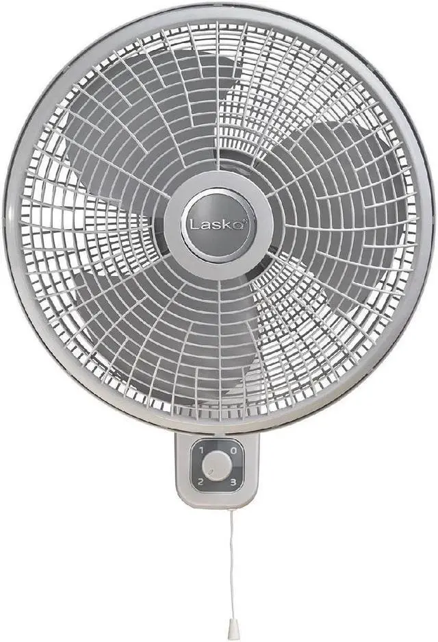 Alt view image 8 of 20 - Lasko 16 In. 3-Speed White Oscillating Wall-Mount Fan M16900