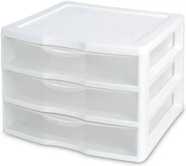 Alt view image 7 of 15 - Sterilite 3-Drawer Organizer - ClearView Wide 2093 - by Sterilite