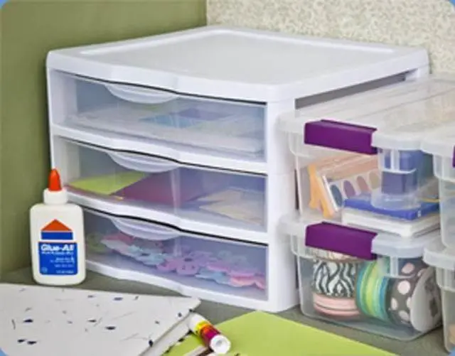 Alt view image 6 of 15 - Sterilite 3-Drawer Organizer - ClearView Wide 2093 - by Sterilite
