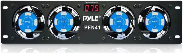 Alt view image 3 of 13 - PylePro PFN41 19 in. Rack Mount Cooling Fan System with Temperature Display