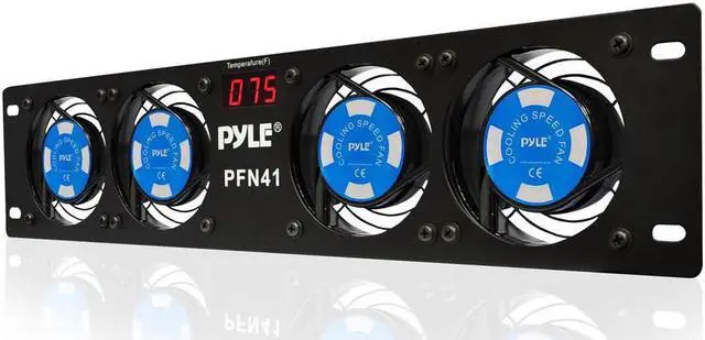 Alt view image 4 of 13 - PylePro PFN41 19 in. Rack Mount Cooling Fan System with Temperature Display