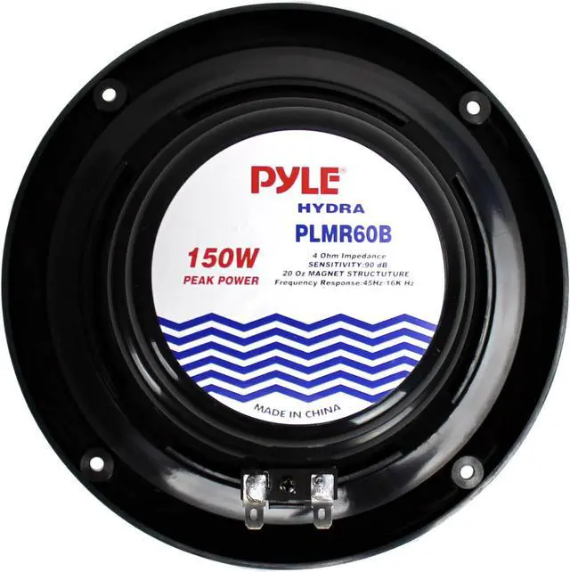 Alt view image 4 of 7 - 2) NEW PYLE PLMR60B 6.5" 150W Marine/Boat Dual Cone Waterproof Speakers PAIR