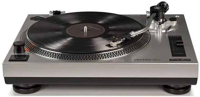 Alt view image 14 of 17 - Crosley 2 Speed S-Shaped Built-In Preamp Record Player Turntable (For Parts)