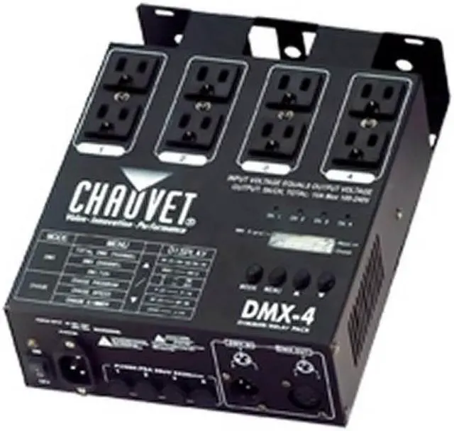 Alt view image 6 of 7 - Chauvet DMX-4 Four Ch. DMX Switch/Dimmer Pack DMX Power Pack