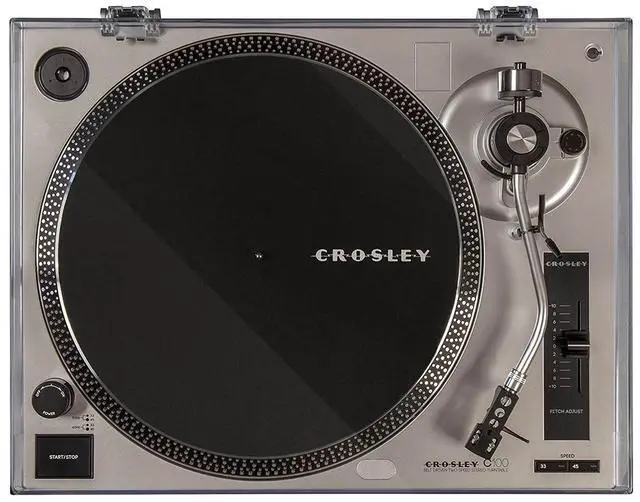 Alt view image 16 of 17 - Crosley 2 Speed S-Shaped Built-In Preamp Record Player Turntable (For Parts)