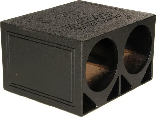 Alt view image 6 of 6 - QPower QBOMB12TB Dual 12" Triangle Ported Car Audio Subwoofer Box Enclosure