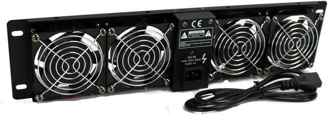 Alt view image 7 of 13 - PylePro PFN41 19 in. Rack Mount Cooling Fan System with Temperature Display
