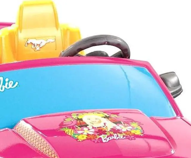 Alt view image 11 of 13 - Fisher-Price Power Wheels Barbie Ford Mustang