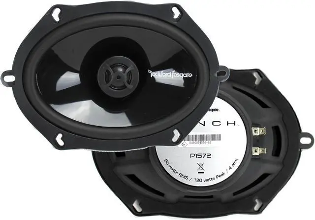Main image of 2) New Rockford Fosgate P1572 5x7" 120W 2 Way Car Coaxial Speakers Audio Stereo