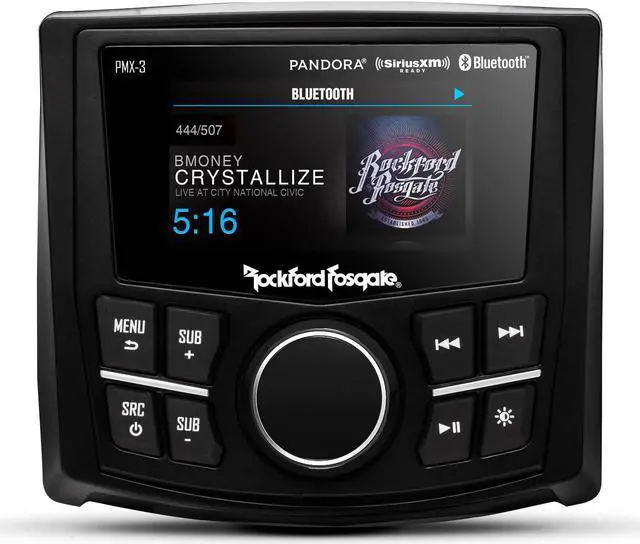 Alt view image 3 of 20 - Rockford Fosgate PMX-3 Punch Marine/Motorsport 2.7" Digital Media Receiver