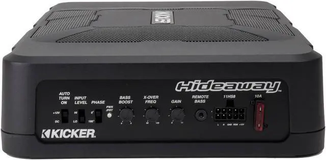Alt view image 19 of 20 - KICKER 11HS8 8" 150W Hideaway Car Audio Powered Subwoofer Sub Enclosure HS8