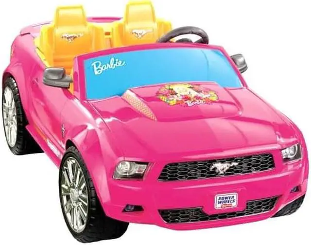 Alt view image 9 of 13 - Fisher-Price Power Wheels Barbie Ford Mustang