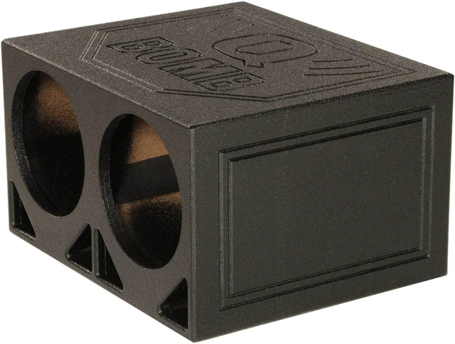 Alt view image 2 of 20 - QPower QBOMB10VL Single 10" Vented Ported Car Subwoofer Sub Box Enclosure QBOMB