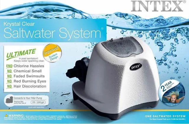 Alt view image 5 of 15 - Intex Krystal Clear Saltwater System for Above-Ground Pools up to 15,000 Gallons