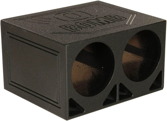 Alt view image 16 of 20 - QPower QBOMB10VL Single 10" Vented Ported Car Subwoofer Sub Box Enclosure QBOMB