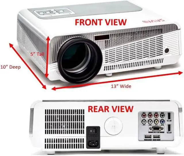 Alt view image 11 of 17 - Recreation Series System | 9' Front and Rear Projection Screen with HD Savi 1080p Projector, Surround Sound System & Blu-Ray Player w/WiFi (EZ-950)