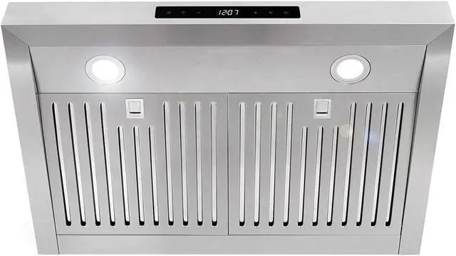 Alt view image 5 of 6 - Cosmo UMC30 Under Cabinet Stainless Steel Range Hood with 380 CFM, Permanent Filters & LED Lights, 30 inch