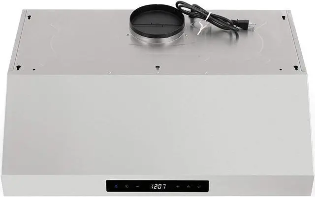 Alt view image 3 of 6 - Cosmo UMC30 Under Cabinet Stainless Steel Range Hood with 380 CFM, Permanent Filters & LED Lights, 30 inch