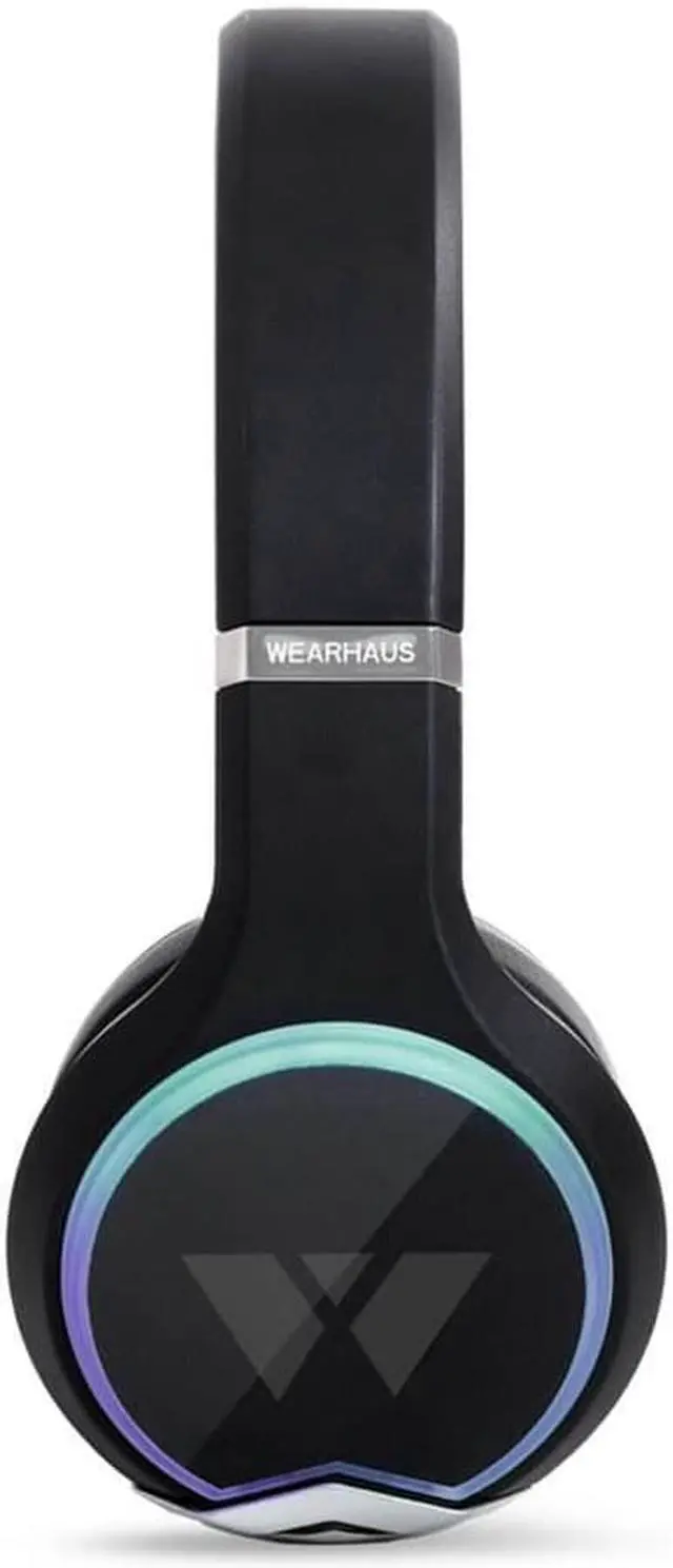 Alt view image 7 of 9 - Wearhaus Arc Bluetooth Headphones with Customizable Lights, Touch Controls, and Wireless Audio Sharing (Black)