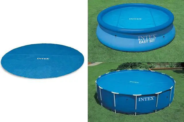 Alt view image 2 of 11 - Intex 12 Ft Round Easy Set and Metal Frame Swimming Pool Solar Tarp, Cover Only