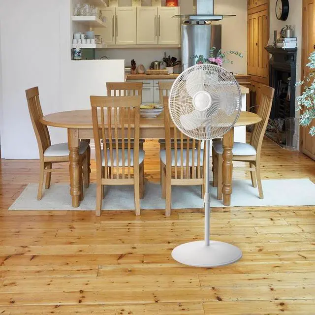 Alt view image 4 of 4 - Lasko 16" 3-Speed Oscillating Pedestal Fan, S16201, White