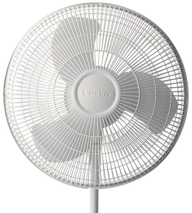 Alt view image 2 of 4 - Lasko 16" 3-Speed Oscillating Pedestal Fan, S16201, White