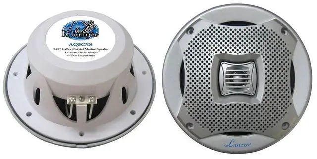 Alt view image 4 of 12 - Lanzar AQ5CXS 400W 5.25" 2-Way Marine Speakers