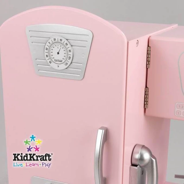 Alt view image 9 of 14 - KidKraft Pink Vintage Kitchen Kids Pretend Play Set and Accessories | 53179