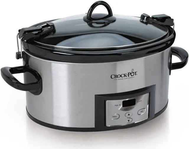Alt view image 5 of 15 - Crock-Pot SCCPVL610T-S-A 6 Quart Cook Carry Oval Slow Cooker Stainless Steel