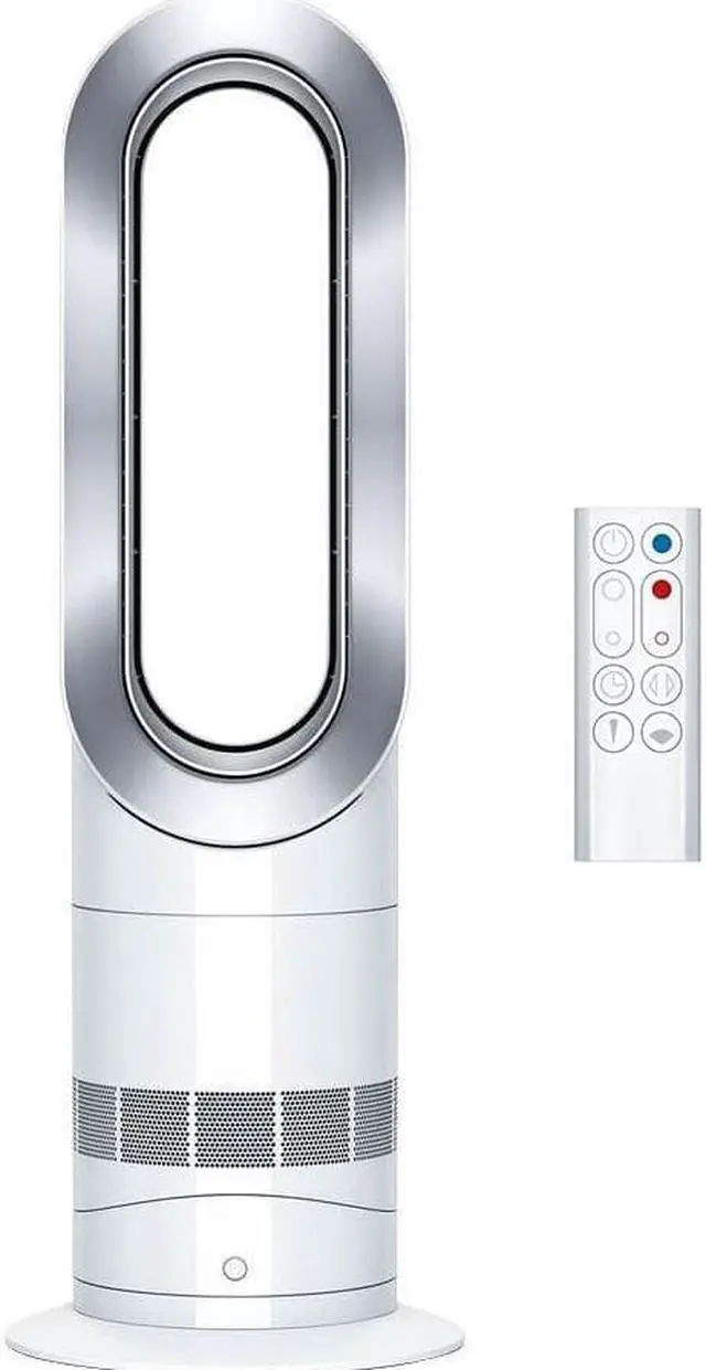 Main image of Dyson AM09 Bladeless Fan Heater w/ Remote, White/Silver