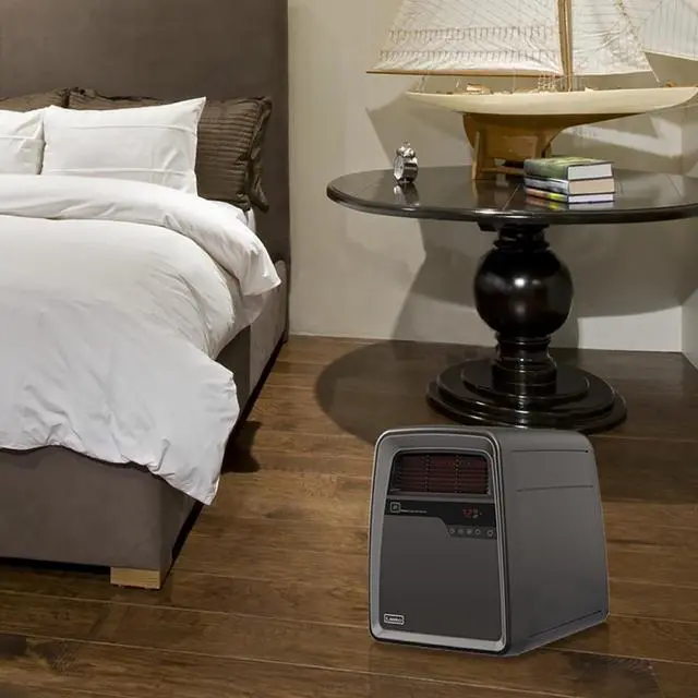 Alt view image 6 of 14 - Lasko QB16103 Portable Electric 1500W Infrared Quartz Space Heater with Remote