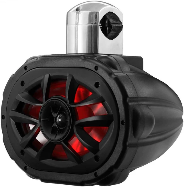 Alt view image 8 of 20 - Boss Audio MRWT69RGB 6 X 9 600-Watt 4-Way Marine Wake Tower Speaker With Rgb Led Lights