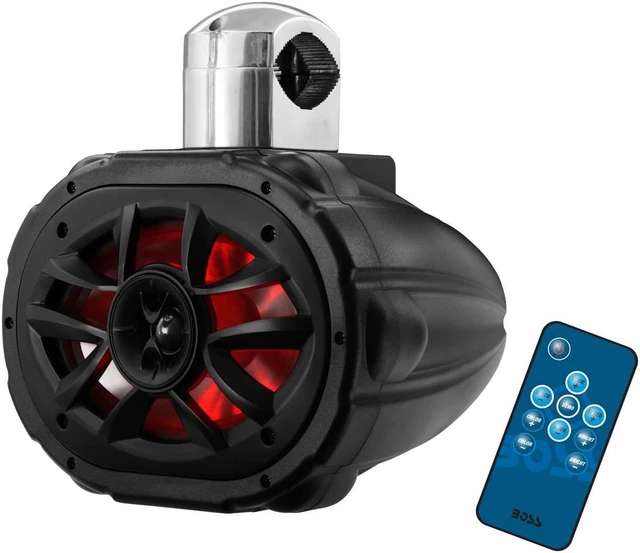 Alt view image 6 of 20 - Boss Audio MRWT69RGB 6 X 9 600-Watt 4-Way Marine Wake Tower Speaker With Rgb Led Lights