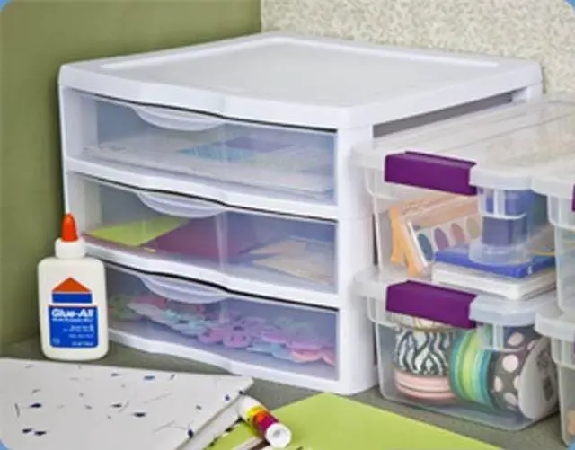 Alt view image 11 of 15 - Sterilite 3-Drawer Organizer - ClearView Wide 2093 - by Sterilite