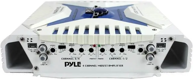 Alt view image 7 of 15 - Pyle PLMRA420 4 Channel 1000 Watt Waterproof Marine Bridgeable Mosfet Amplifier