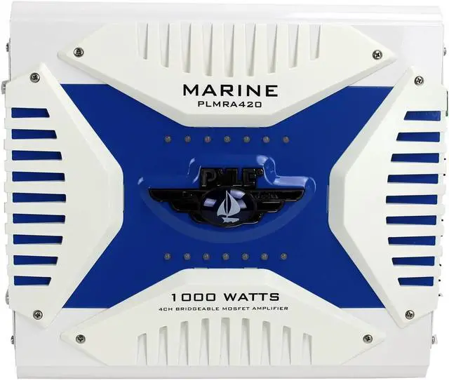 Alt view image 5 of 15 - Pyle PLMRA420 4 Channel 1000 Watt Waterproof Marine Bridgeable Mosfet Amplifier