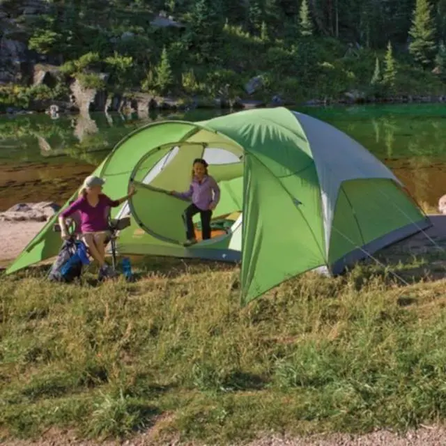 Alt view image 4 of 9 - Coleman Evanston 8 Tent 12x12 Foot Green Tan Grey 2000027942