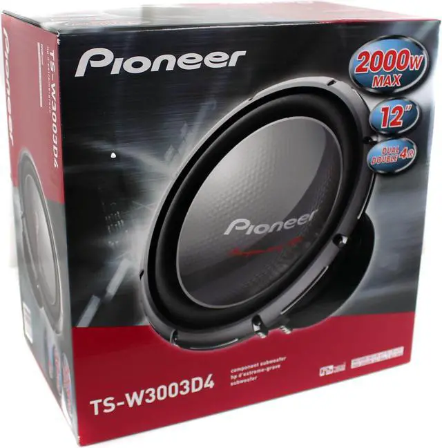 Alt view image 6 of 7 - Pioneer Champion Series PRO TS-W3003D4 12" subwoofer with dual 4-ohm voice coils