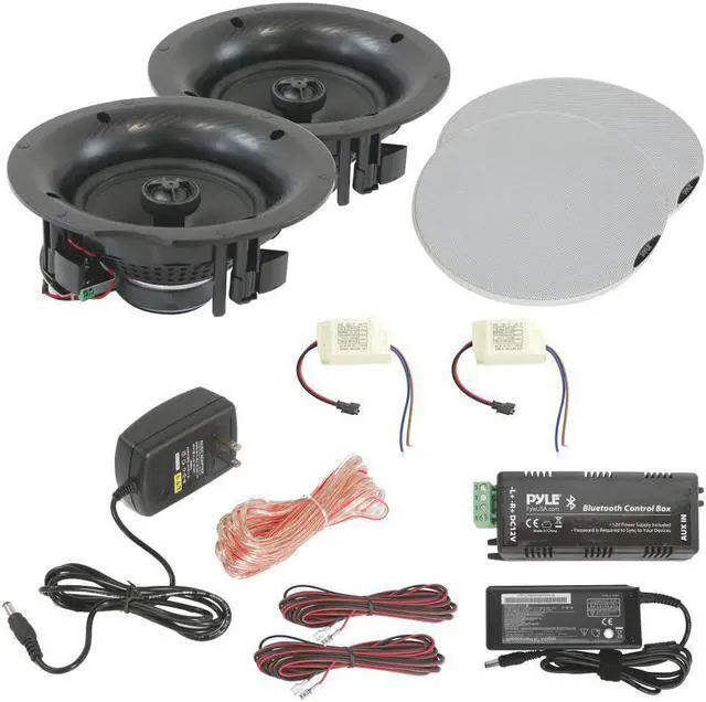 Alt view image 2 of 14 - PYLE PDICBT87 DUAL 8.0iIN BT CEILING OR WALL SPEAKER KIT