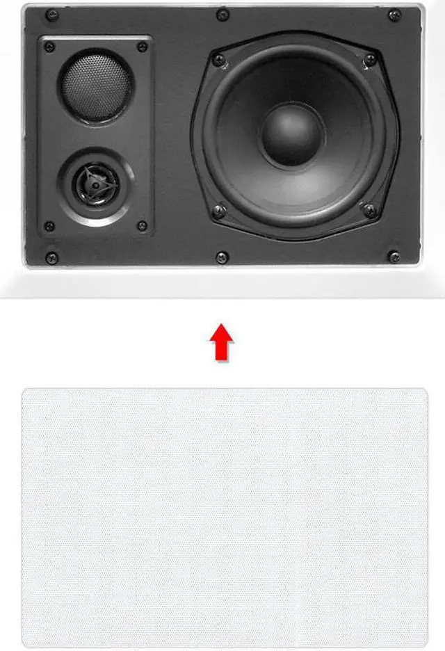Alt view image 4 of 10 - Pyle Home In-Wall In-Ceiling 5.25-Inch 300W 2-Way Speaker Pair System