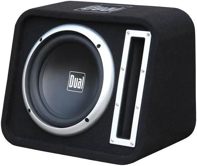 Alt view image 2 of 7 - Dual SBX100 10" 500W Car Audio Subwoofer + Vented Sub Box + 1100W Amp + Amp Kit