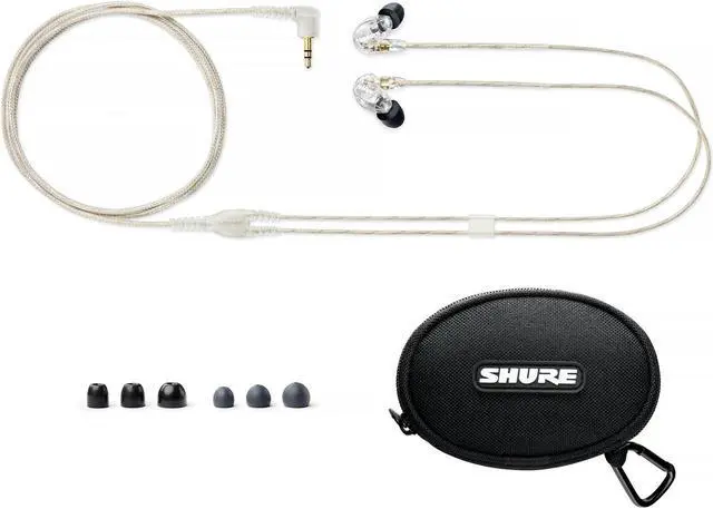 Alt view image 5 of 7 - Shure SE215 PRO Wired Earbuds - Professional Sound Isolating Earphones, Clear Sound & Deep Bass, Single Dynamic MicroDriver, Secure Fit In-Ear Monitor, plus Carrying Case & Fit Kit - Clear