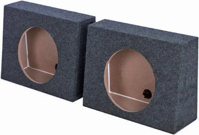 Alt view image 3 of 8 - Qpower QTW10S *Tw10S* Empty Split Woofer Box; 10" Angle;