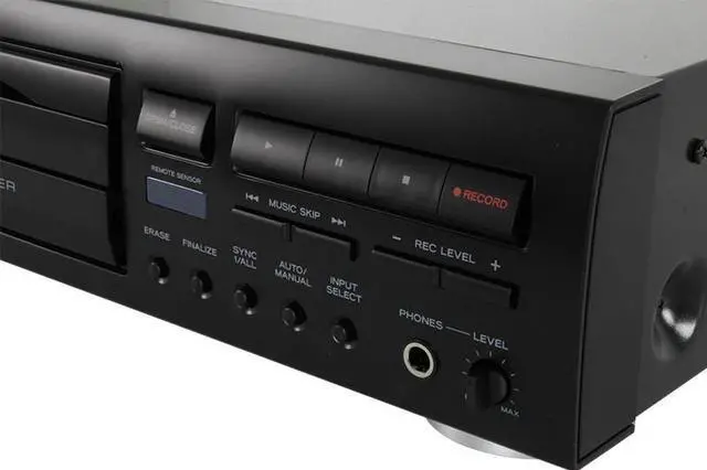 Alt view image 6 of 8 - TEAC CD-RW890MK2-B CD Recorder With Remote (Black)