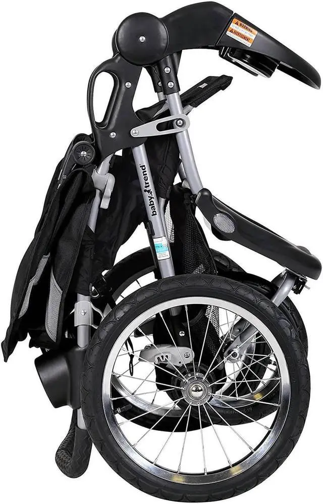 Alt view image 9 of 10 - Baby Trend Expedition Jogger Travel System, Millennium White (Includes Expedition 3 Wheel Jogging Stroller and EZ Flex-Loc® 30 Infant Car Seat)